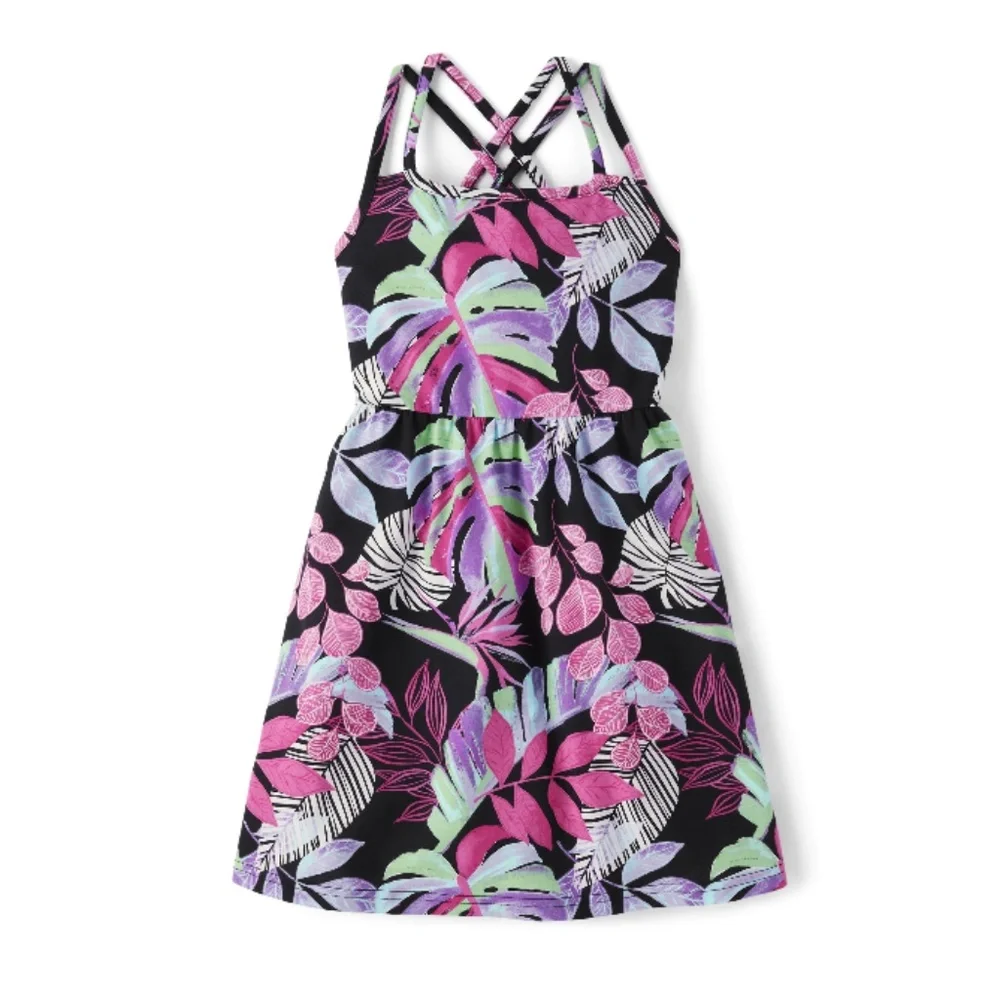 The Children’s Place Girls SL Tropical Leaf Print Size 14 NWT